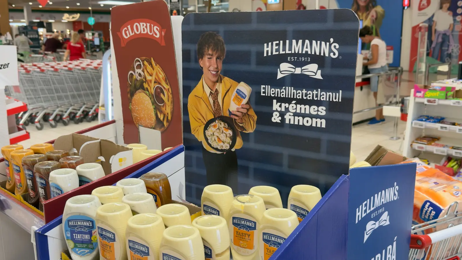 Hellmann’s bolti termékkihelyezés egy közismert reklámarccal